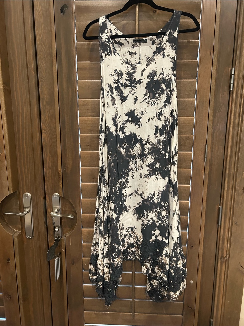 T PARTY Tie-Dye Black and White Women's Midi-dress.  NWOT.